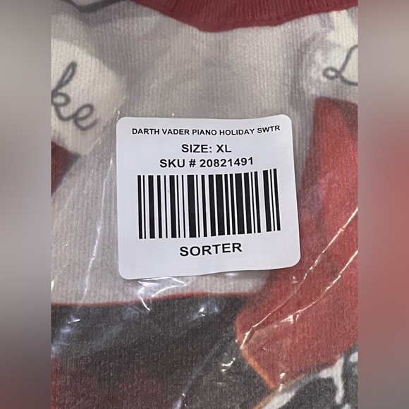 NWT-BoxLunch/Star Wars Darth Vader fireplace holiday sweater 3X - Picture 4 of 12